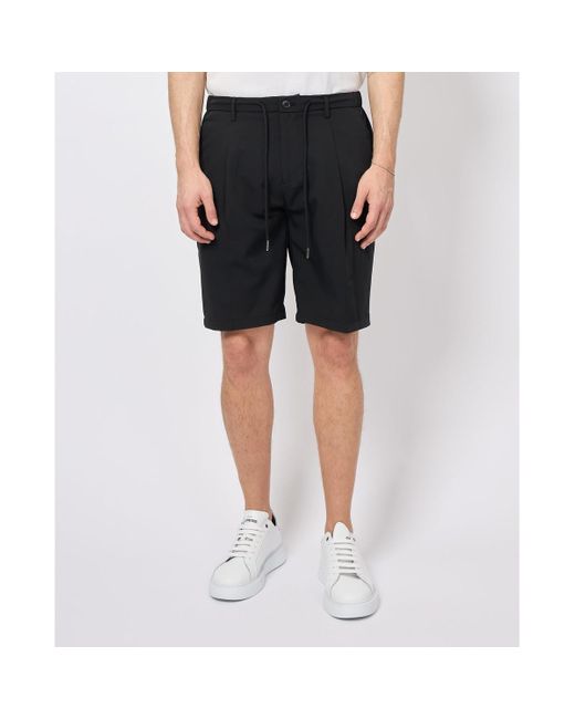 Short Bermuda à plis Yes Zee pour homme en coloris Black