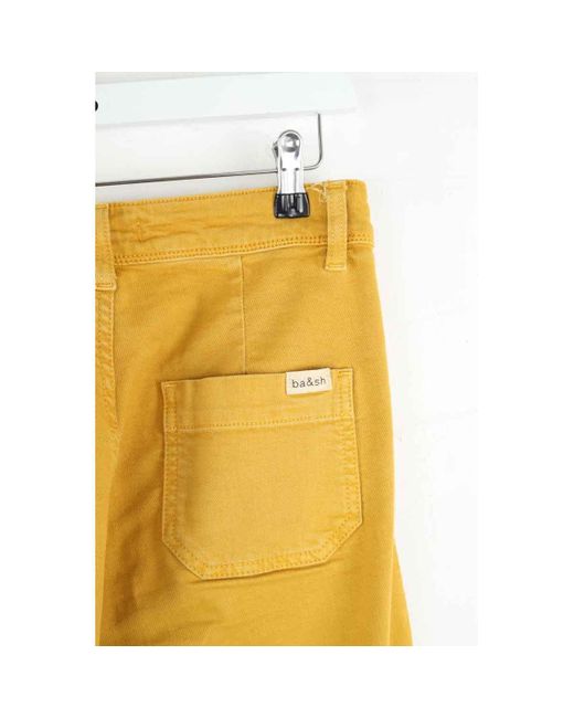 Jeans Jean bootcut en coton jaune Ba&sh en coloris Yellow