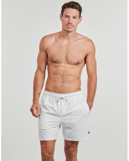 Polo Ralph Lauren Zwembroek Maillot De Bain Uni En Polyester Recycle in het White voor heren