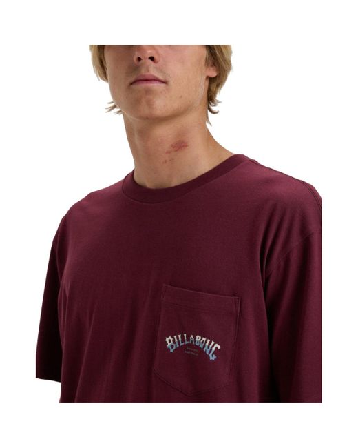 T-shirt Stacked Arch Tee Billabong pour homme en coloris Purple