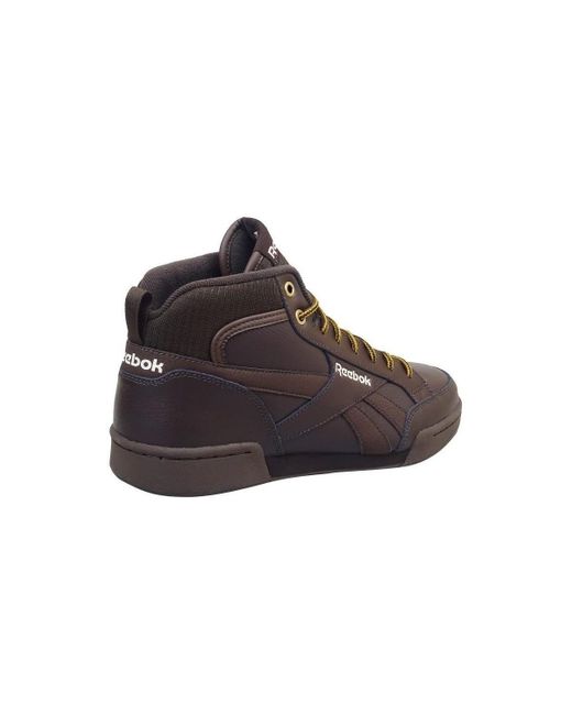 reebok high tops brown