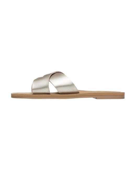 Sandales plates Andreya Roxy en coloris Natural