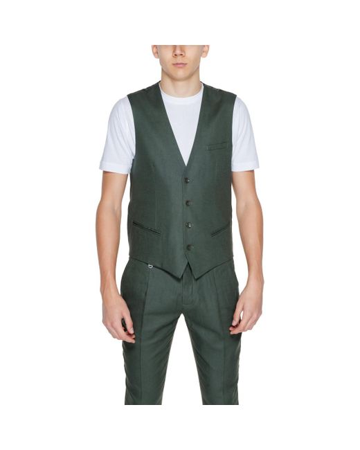 Gilets de costume MMVE00094-FA800126 Antony Morato pour homme en coloris Green