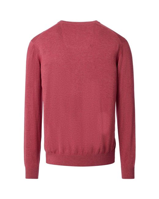 Sweatshirts Pull Col-V Fresh Brick CASA MODA pour homme en coloris Pink