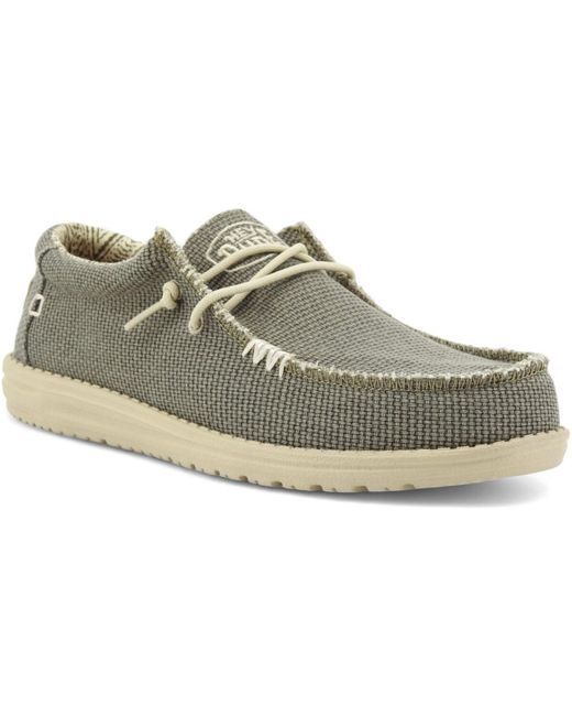 Chaussures Wally Braided Sneaker Vela Uomo Army Verde 40003-3VE HeyDude pour homme en coloris Gray
