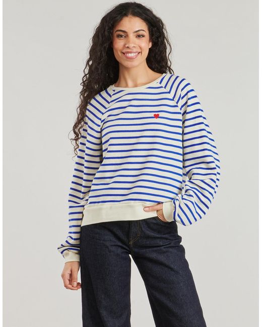 Pieces Sweaters Pcgreta Ls Emb in het Blue