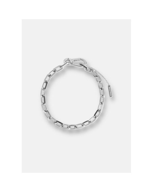 Collier Collier chain me D2 - silver DSquared² pour homme en coloris White