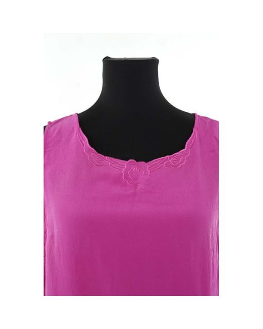 Blouses Top sans manche en soie violette Des Petits Hauts en coloris Purple