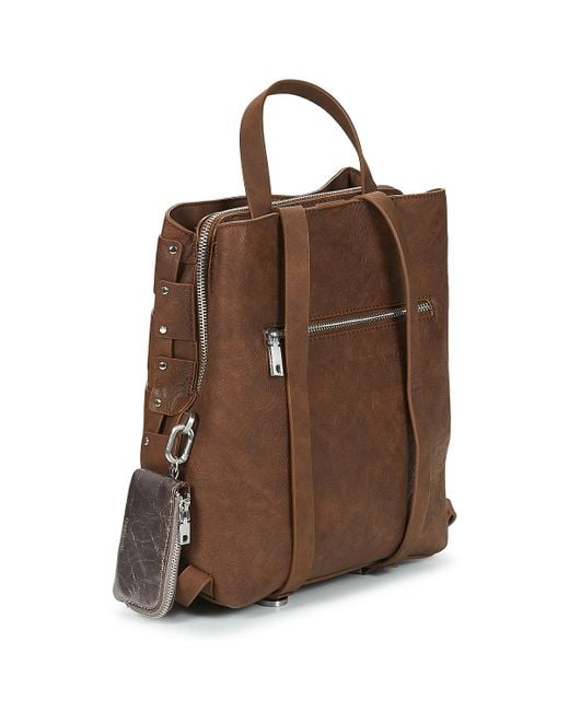 Desigual Brown Rucksack Backpack New Patch 1 Choco Sumy