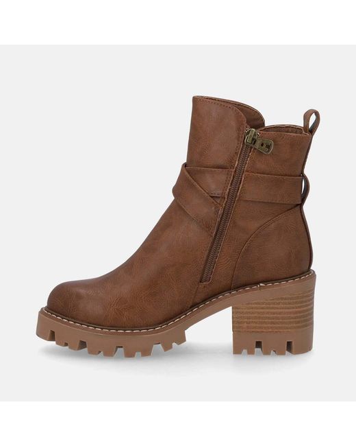 Bottines Tronchetto Tacco Refresh en coloris Brown
