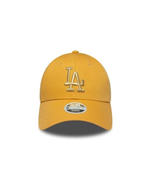 KTZ Pet La Dodgers Metallic 9Forty Adjustable Cap in het Yellow voor heren
