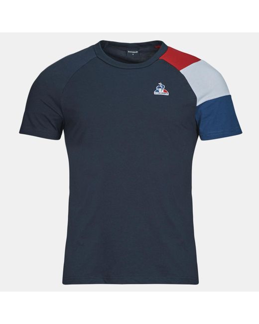 T-Shirt Bat Sp Tee Ss N°1 M di Le Coq Sportif in Blue da Uomo