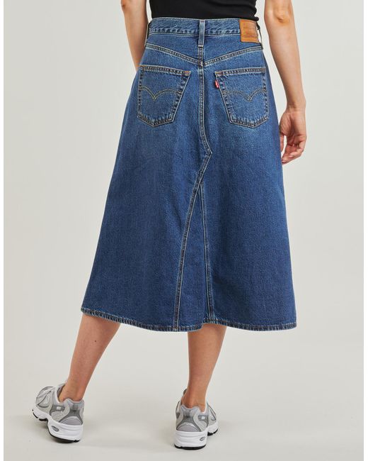 Levi's Rok Hr A Line Decon Skirt in het Blue