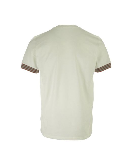 Fred Perry T-Shirt Korte Mouw Striped Cuff T-Shirt in het Green voor heren