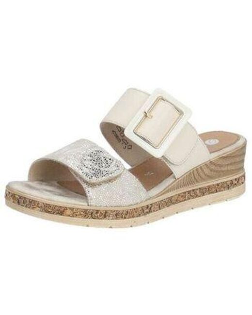 Mules D3068 60-beige combiné D3068 Remonte en coloris White