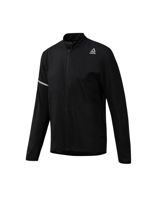 Veste RUN WOVEN JKT Reebok pour homme en coloris Black