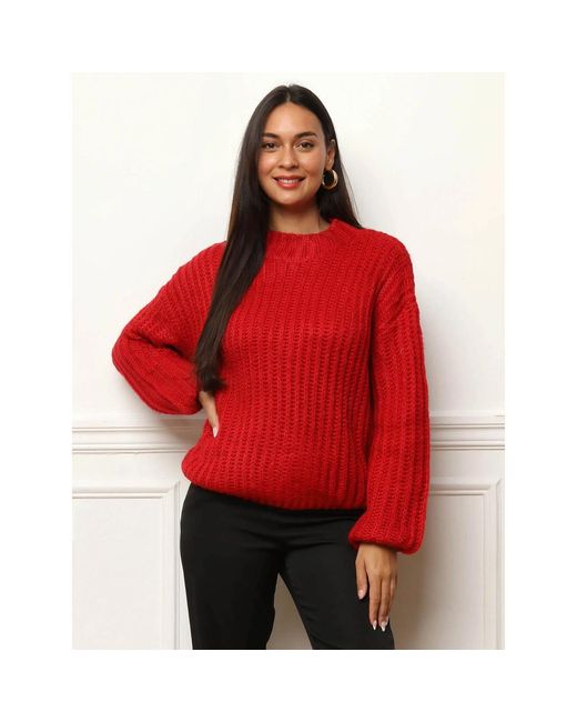 Pull Pulls Pour Femme La Modeuse en coloris Red