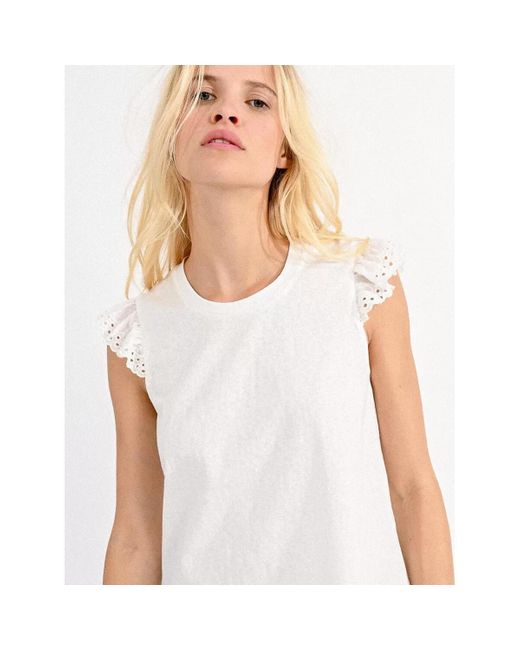 T-shirt Knitted tee ladies offwhite Molly Bracken