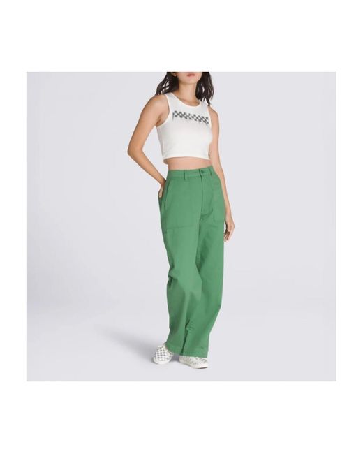 T-shirt CHECK WASH FITTED CROP Vans en coloris White