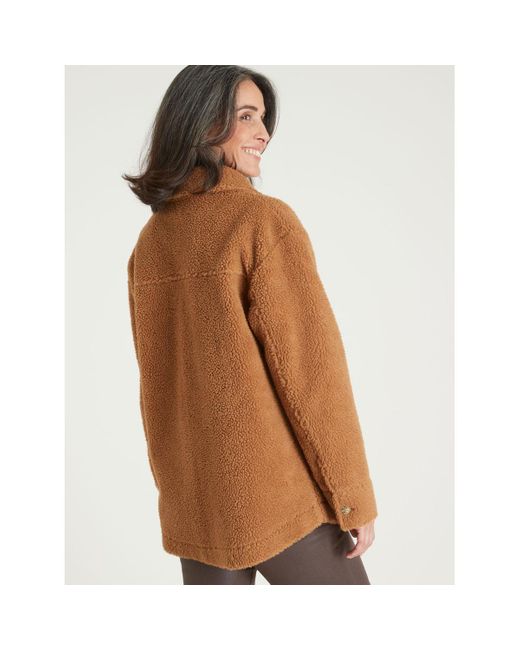 Manteau by - Veste en maille moutonnée Daxon en coloris Brown