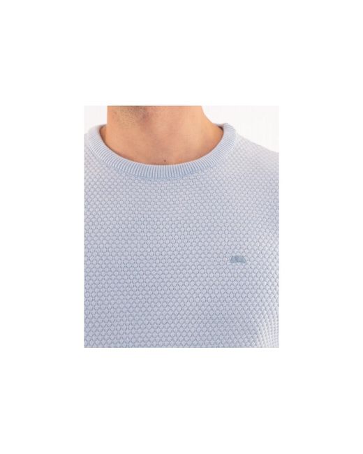 Pull Pull manches longues uni en maille cloquée Camberabero pour homme en coloris Blue