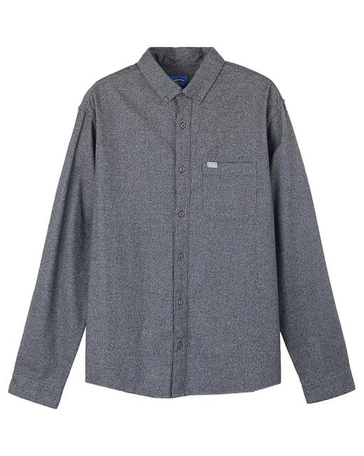 Chemise Chemise m.longues flanelle hilltop Oxbow pour homme en coloris Gray