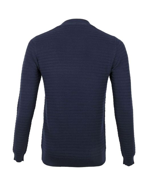 No Excess Sweater Pullover Rib Donkerblauw in het Blue voor heren