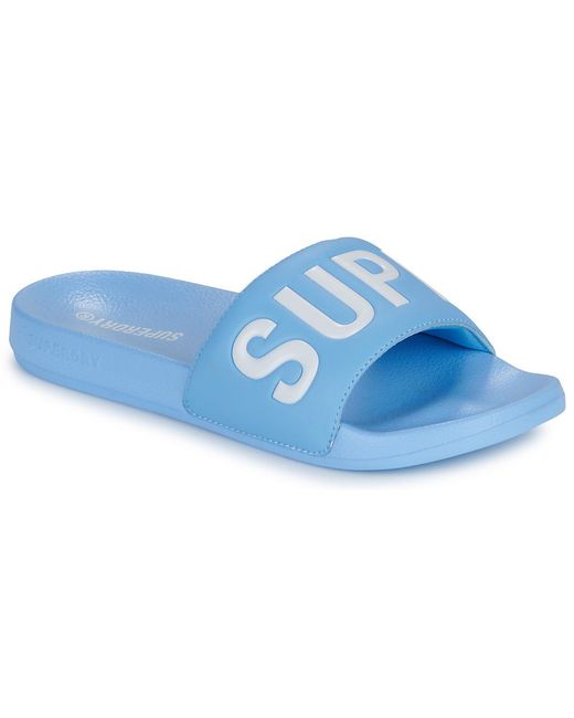 Claquettes Pool Slide Superdry en coloris Blue