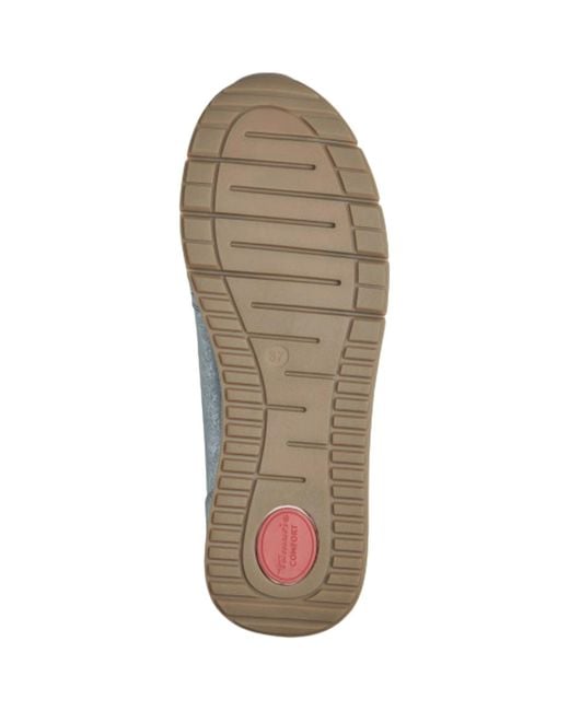 Baskets basses Basket Cuir Tamaris en coloris Blue