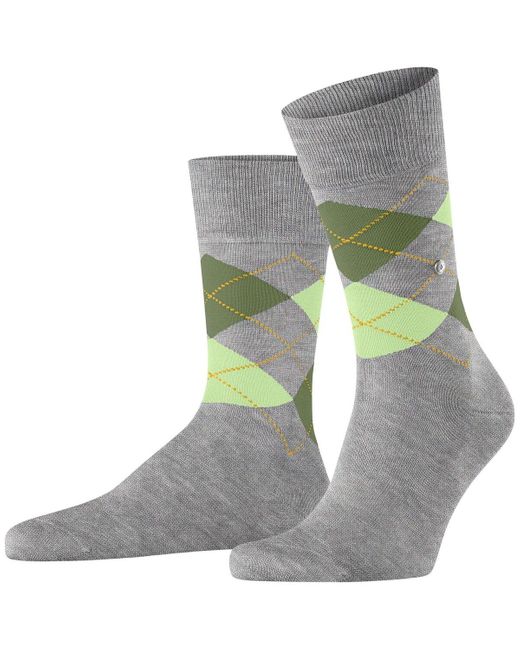 Chaussettes Chaussettes Manchester Carreaux Gris Burlington pour homme en coloris Gray