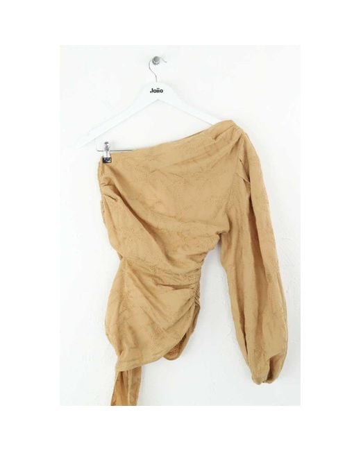 Blouses Top en coton camel Maje en coloris Natural