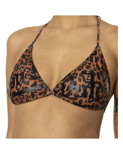 Maillots de bain Maillot de bain 2 pièces triangle Leopard Von Dutch en coloris Natural