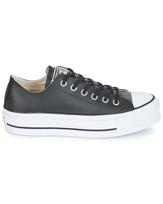 Converse Lage Sneakers Chuck Taylor All Star Lift Clean Ox Leather in het  Zwart - Bespaar 25% - Lyst