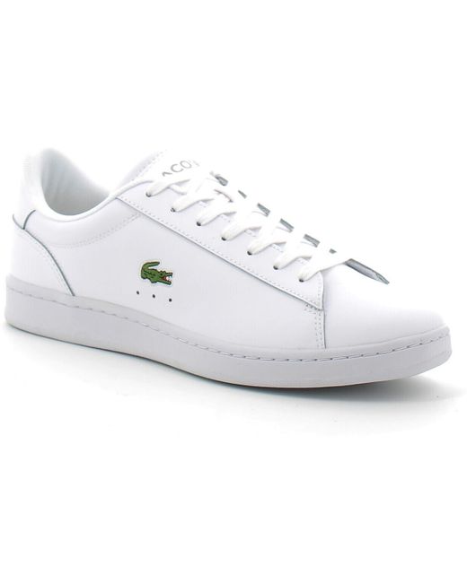 Baskets Basket En Cuir Carnaby Set Lacoste pour homme en coloris White