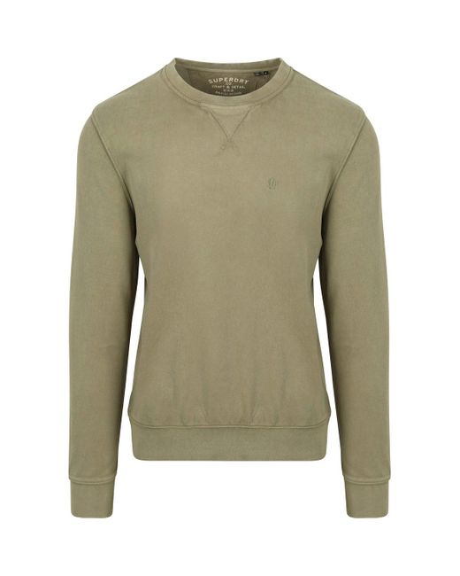 Sweat-shirt Sweater Classic Essential Vert Olive Superdry pour homme en coloris Green