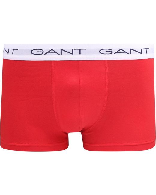 Caleçons Boxers Lot de 3 Rouge Gant pour homme en coloris White