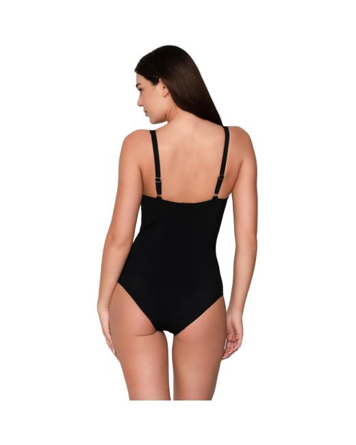 Maillots de bain Maillot de bain amincissant 1 pièce préformé TK-5 Blue Luna en coloris Black