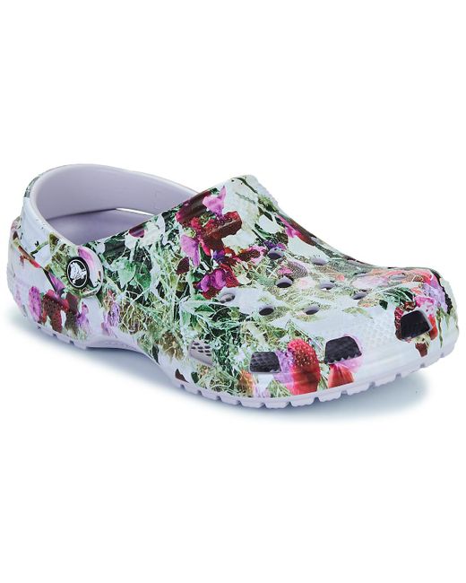 Sabots Classic Photoreal Floral Clog CROCSTM en coloris Blue