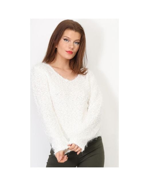 Pull Pulls Pour Femme La Modeuse en coloris White