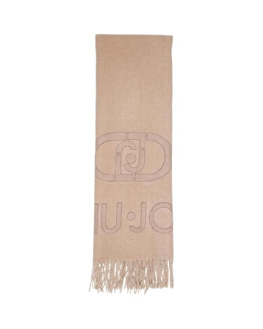 Echarpe STOLA OVAL MONOGRAM EMBOSSED 2F5023 T0300 Liu Jo en coloris Natural