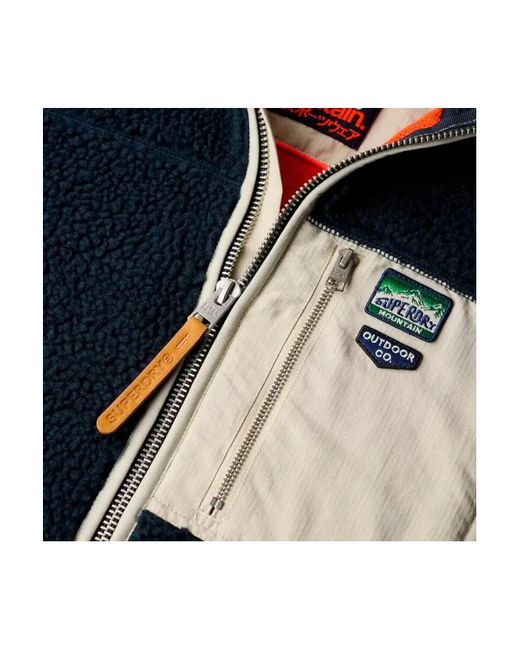 Superdry Homme Sweat Capuche Superdry Veste Polaire Vintage Rétro