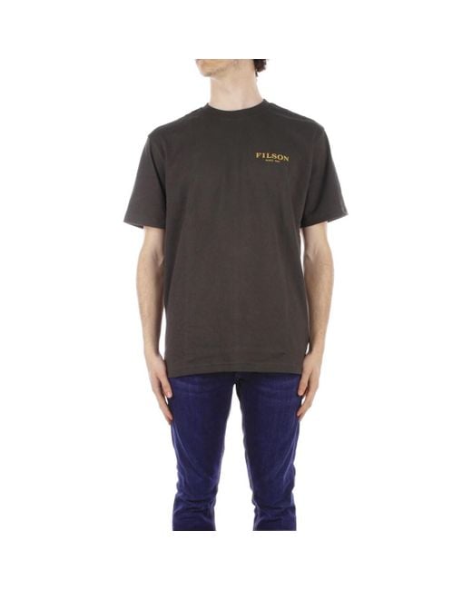 Filson T-Shirt Korte Mouw Fmtee0082 K0039 in het Black voor heren