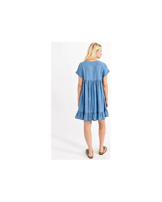Robe - LADIES WOVEN DRESS Molly Bracken en coloris Blue