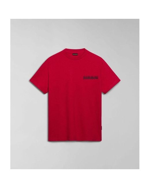 T-shirt S-MARTRE NP0A4HQB-R251 RED BARBERRY Napapijri pour homme