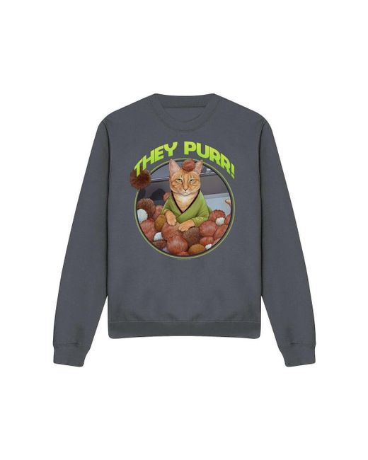 Sweat-shirt The Purr Star Trek en coloris Gray