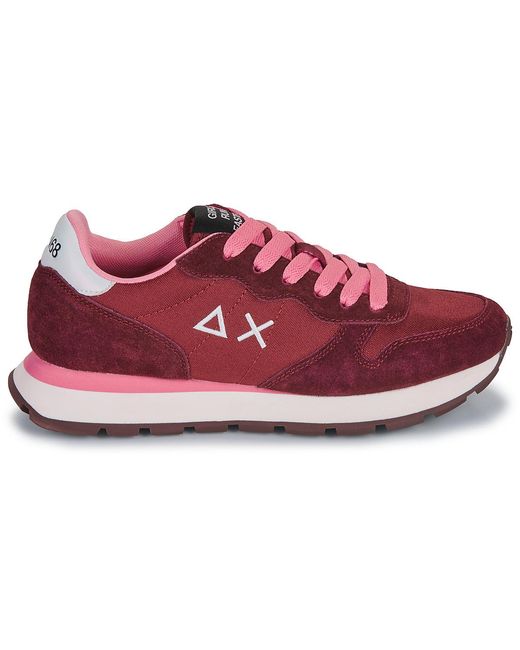 Baskets basses ALLY SOLID Sun 68 en coloris Red