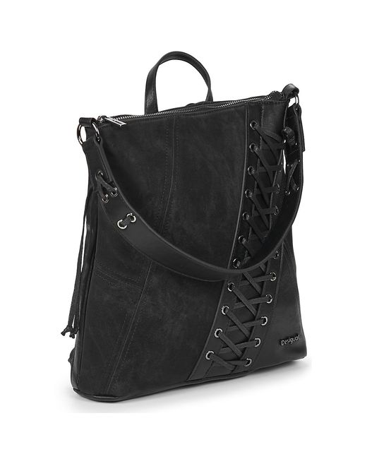 Desigual Black Rucksack Backpack Patch Tango Pretoria Mini