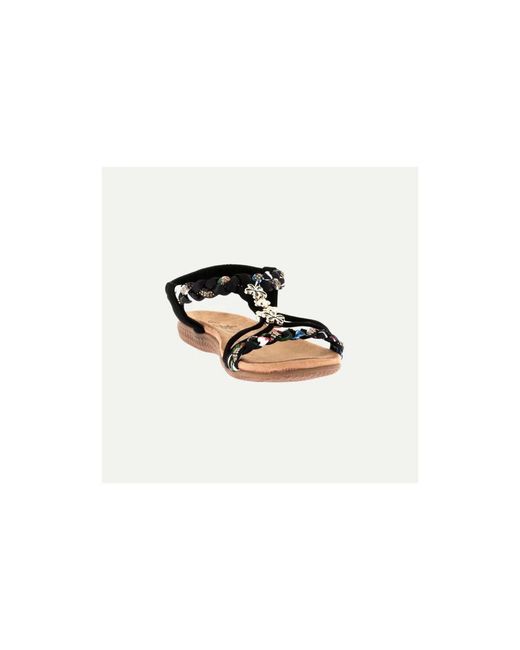 Sandales plates SANDALES FEMME NOIR Les Filles Du Sud en coloris White
