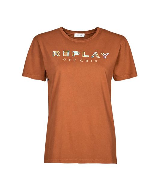 T-shirt Replay en coloris Brown