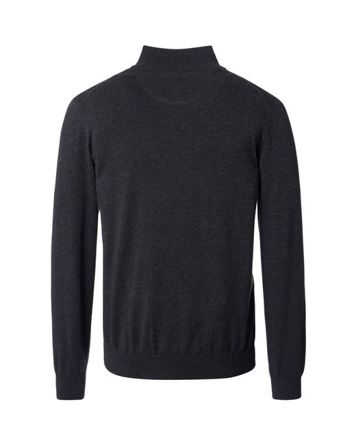 Pull Pull-over Demi-Zip Solid Anthracite CASA MODA pour homme en coloris Blue